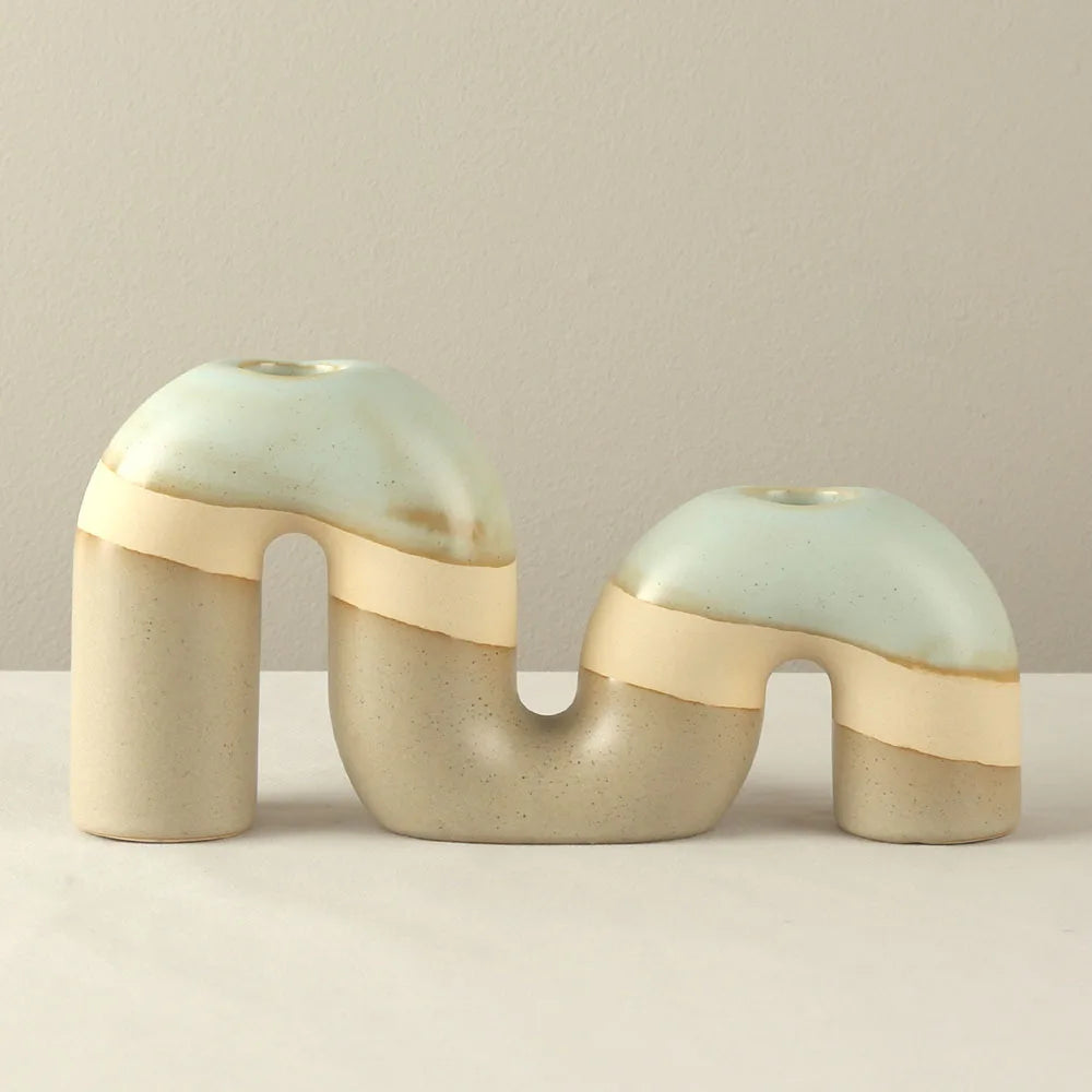 Retro Ceramic Candlestick