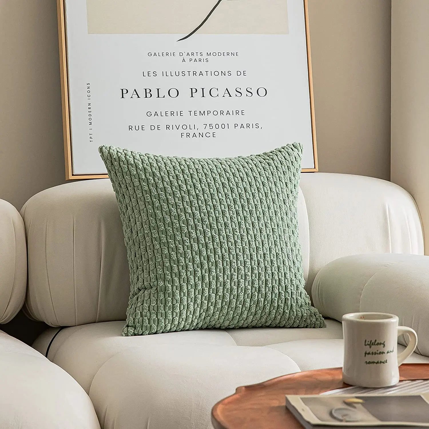 Boho Striped Throw Pillow