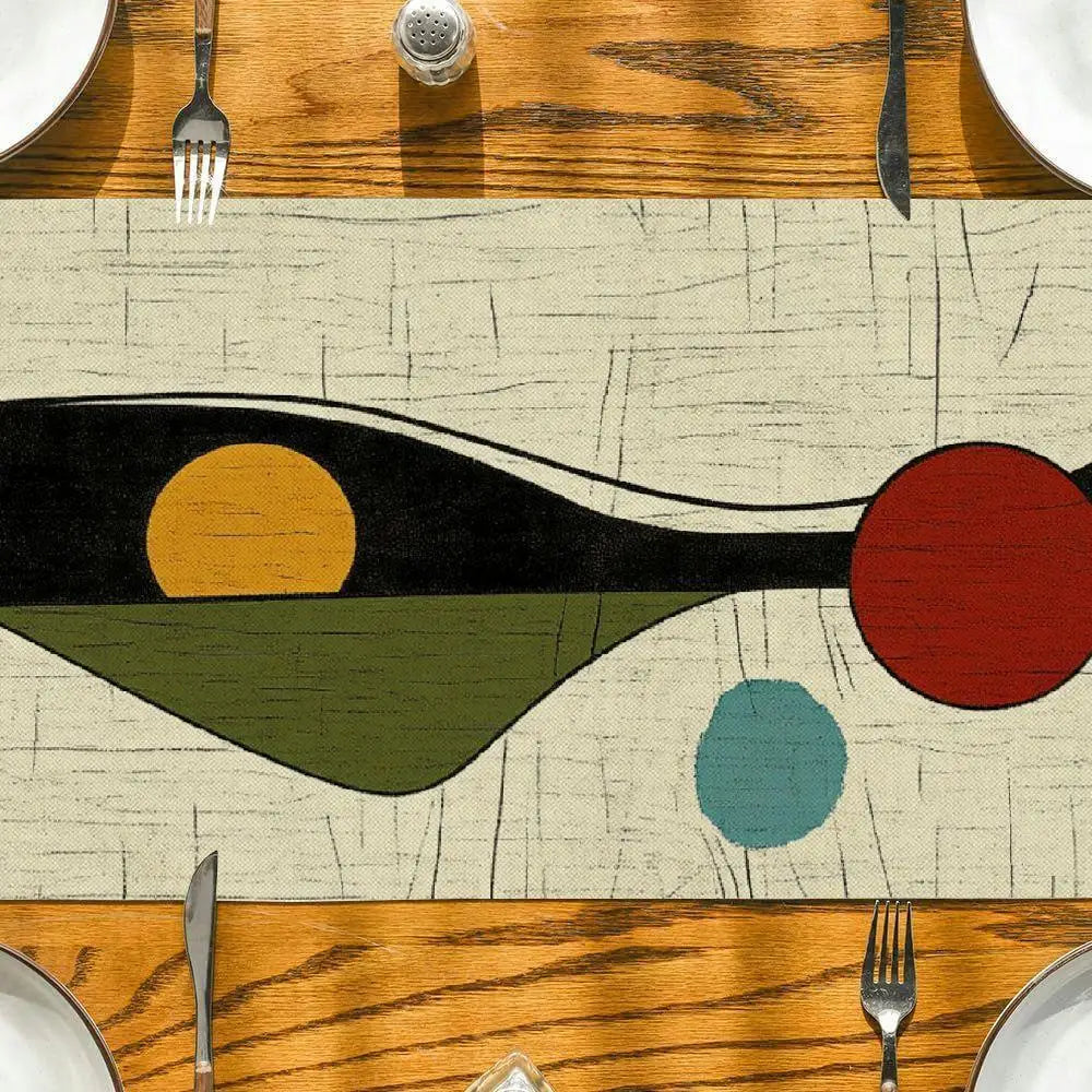 Abstract Geometric Table Runner
