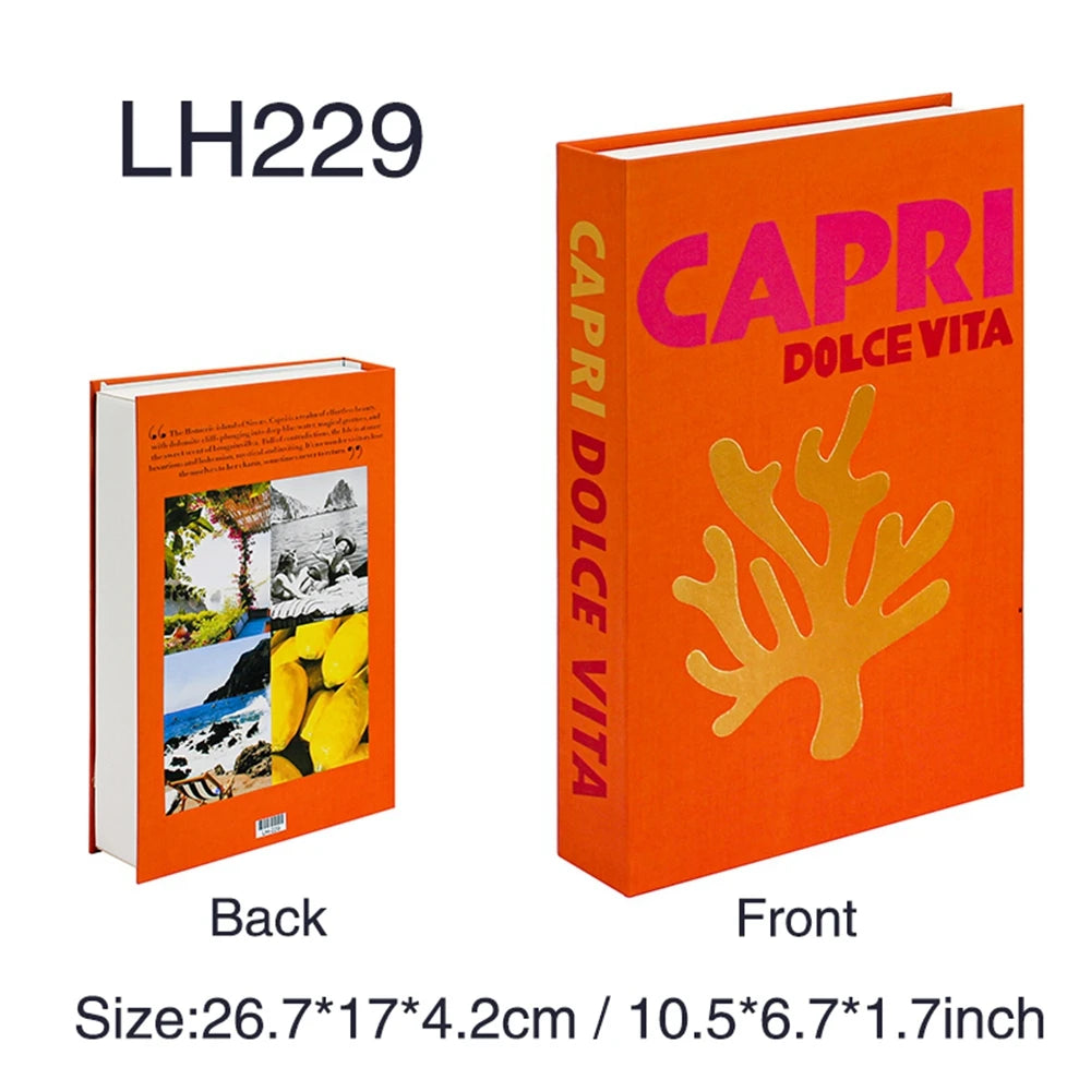 Luxury Fake Books For Decoration Living Room Decorative Book Coffee Table Bedroom Bookends Shooting Props Room Storage Box Decor