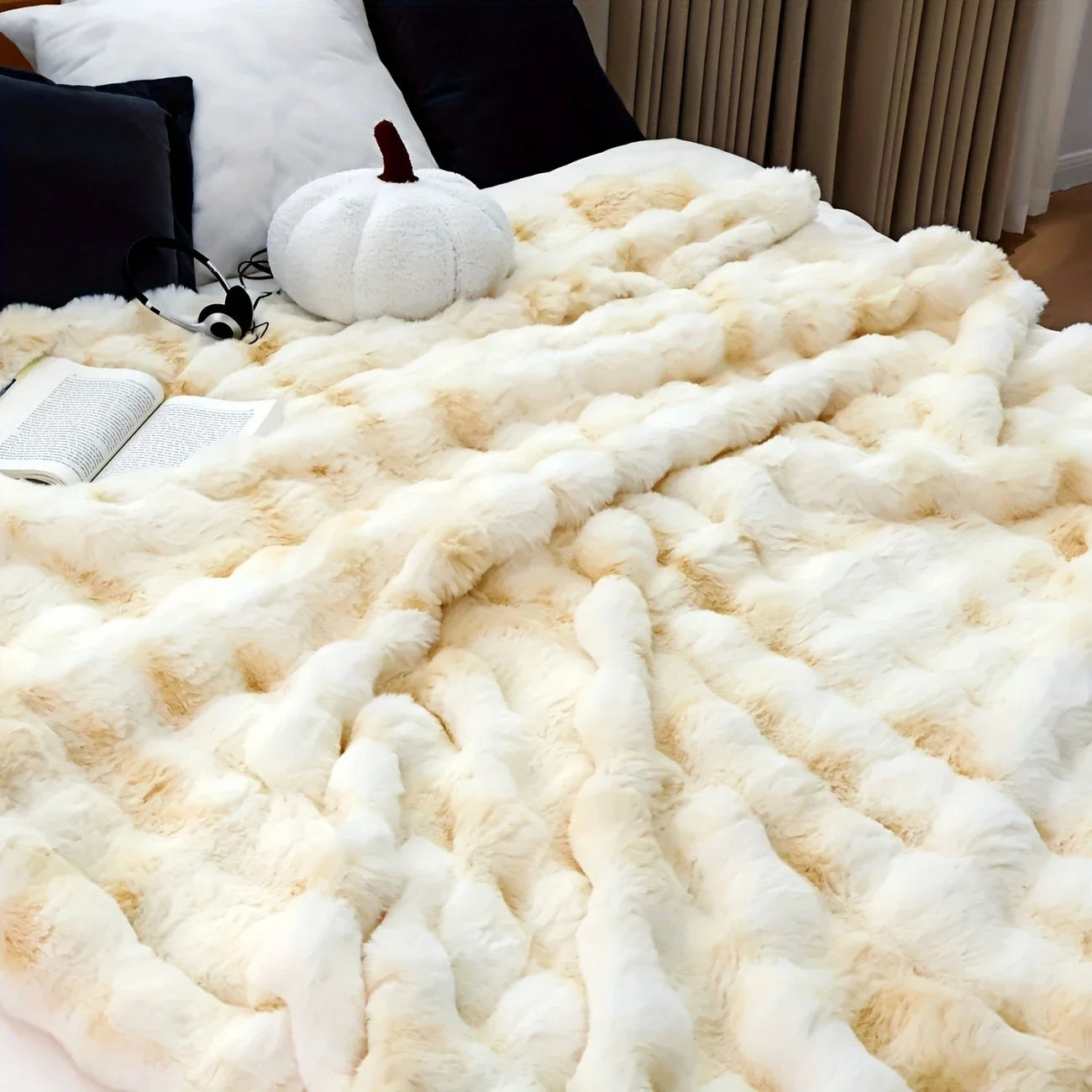 Faux Rabbit Fleece Blanket