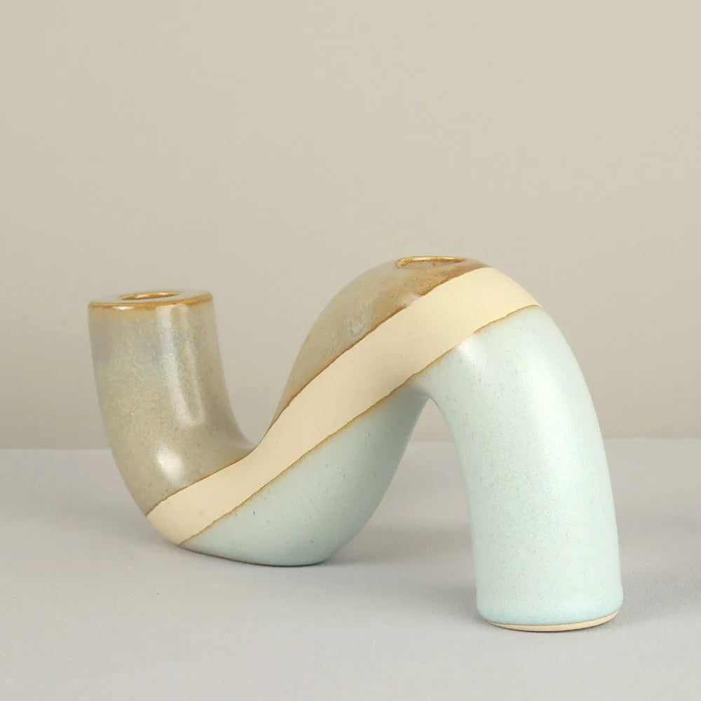 Retro Ceramic Candlestick