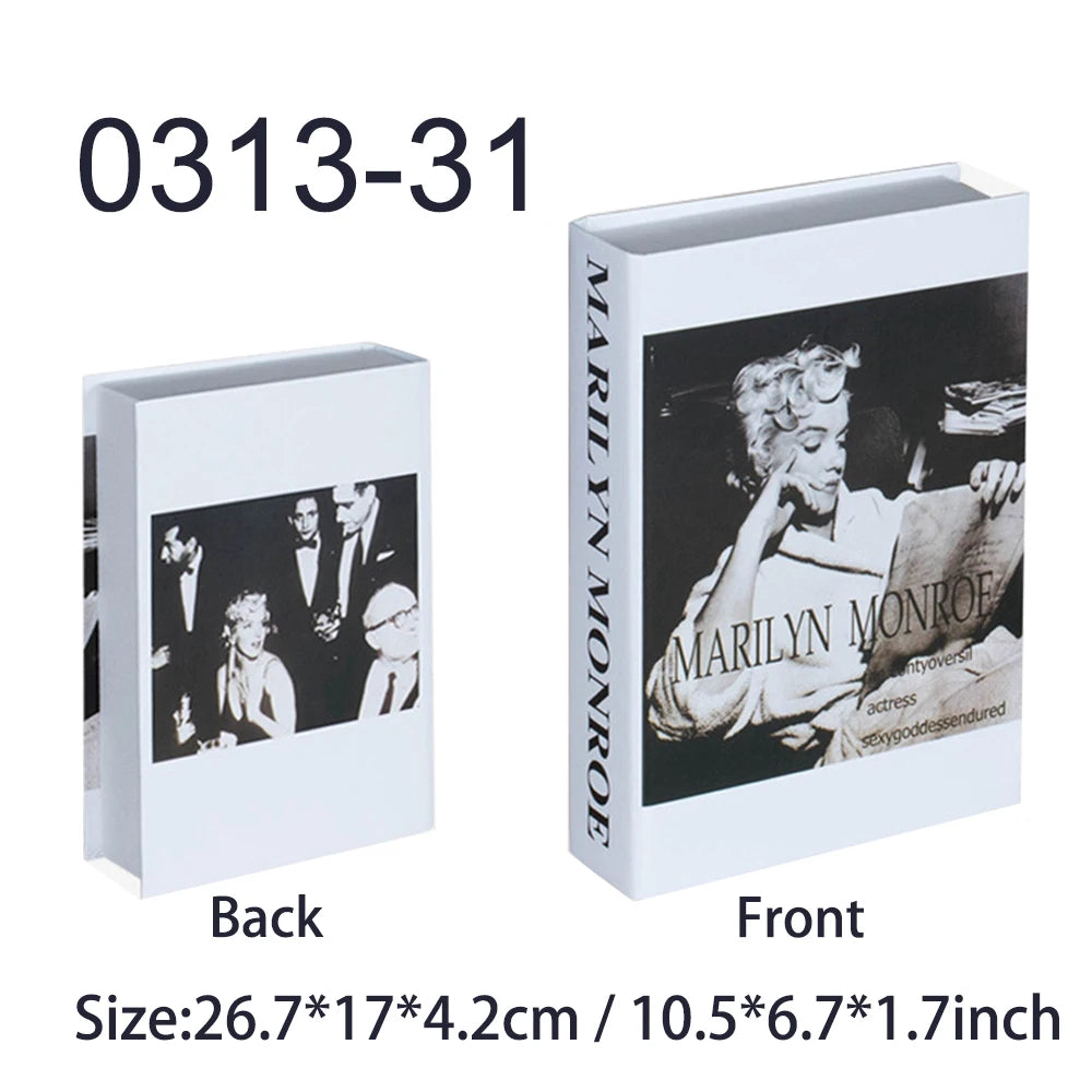 Luxury Fake Books For Decoration Living Room Decorative Book Coffee Table Bedroom Bookends Shooting Props Room Storage Box Decor