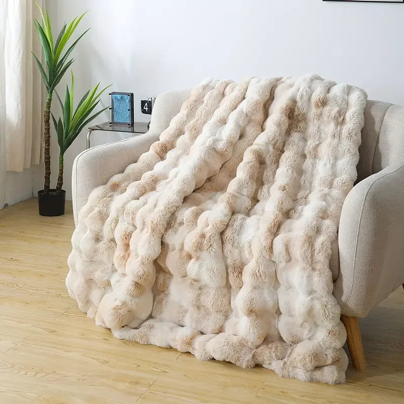 Faux Rabbit Fleece Blanket