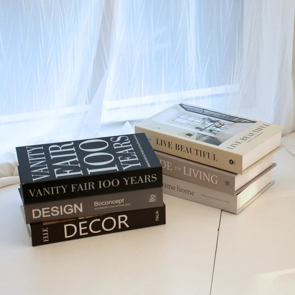 Luxury Fake Books For Decoration Living Room Decorative Book Coffee Table Bedroom Bookends Shooting Props Room Storage Box Decor