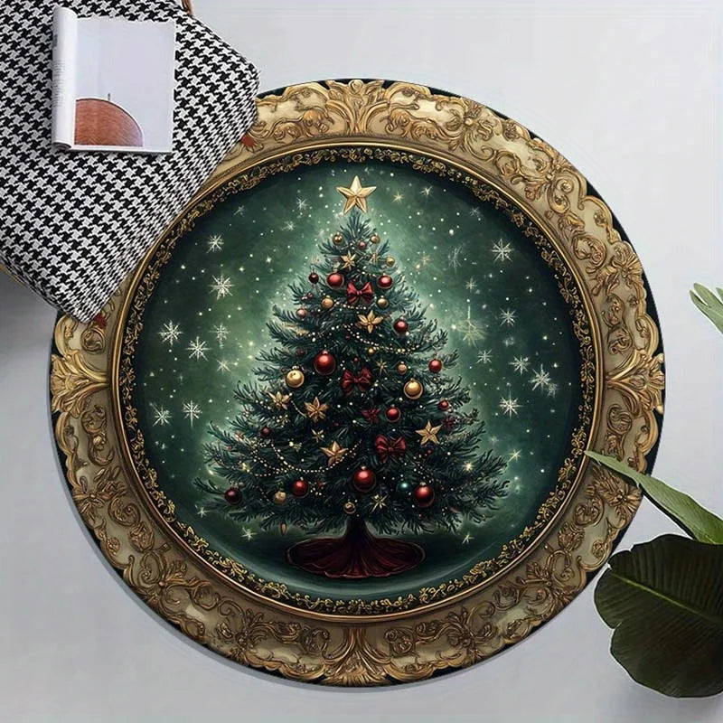 Christmas Ornament Round Rug